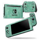 Green and Silver Watercolor Diagonal Stripes - Vinyl Skin Wrap for Nintendo Switch 2, OLED, Lite, Pro Controller, Wii & Classic Handhelds
