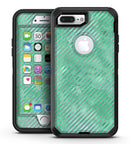 Green and Silver Watercolor Diagonal Stripes - iPhone 7 Plus/8 Plus OtterBox Case & Skin Kits