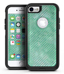 Green and Silver Watercolor Diagonal Stripes - iPhone 7 or 8 OtterBox Case & Skin Kits