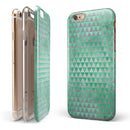 Green and Silver Watercolor Triangle Pattern iPhone 6/6s or 6/6s Plus 2-Piece Hybrid INK-Fuzed Case