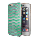 Green and Silver Watercolor Triangle Pattern iPhone 6/6s or 6/6s Plus 2-Piece Hybrid INK-Fuzed Case