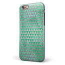 Green and Silver Watercolor Triangle Pattern iPhone 6/6s or 6/6s Plus 2-Piece Hybrid INK-Fuzed Case