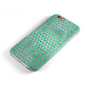 Green and Silver Watercolor Triangle Pattern iPhone 6/6s or 6/6s Plus 2-Piece Hybrid INK-Fuzed Case