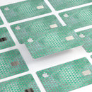 Green and Silver Watercolor Triangle Pattern - Premium Protective Decal Skin-Kit for the Apple Credit Card