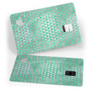 Green and Silver Watercolor Triangle Pattern - Premium Protective Decal Skin-Kit for the Apple Credit Card