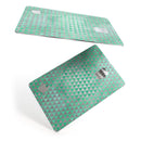 Green and Silver Watercolor Triangle Pattern - Premium Protective Decal Skin-Kit for the Apple Credit Card