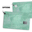 Green and Silver Watercolor Triangle Pattern - Premium Protective Decal Skin-Kit for the Apple Credit Card