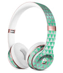 Green and Silver Watercolor Triangle Pattern Full-Body Skin Kit for the Beats by Dre Solo 3 Wireless Headphones