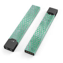 Green and Silver Watercolor Triangle Pattern - Premium Decal Protective Skin-Wrap Sticker compatible with the Juul Labs vaping device