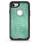 Green and Silver Watercolor Triangle Pattern - iPhone 7 or 8 OtterBox Case & Skin Kits