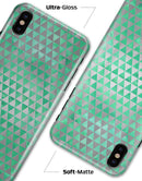 Green and Silver Watercolor Triangle Pattern - iPhone X Clipit Case