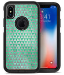 Green and Silver Watercolor Triangle Pattern - iPhone X OtterBox Case & Skin Kits