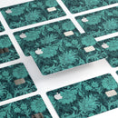 Green and Teal Floral Velvet - Premium Protective Decal Skin-Kit for the Apple Credit Card