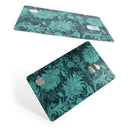 Green and Teal Floral Velvet - Premium Protective Decal Skin-Kit for the Apple Credit Card