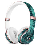 Green and Teal Floral Velvet Full-Body Skin Kit for the Beats by Dre Solo 3 Wireless Headphones