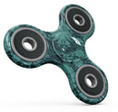 Green and Teal Floral Velvet Full-Body Fidget Spinner Skin-Kit