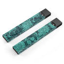 Green and Teal Floral Velvet - Premium Decal Protective Skin-Wrap Sticker compatible with the Juul Labs vaping device