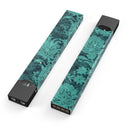 Green and Teal Floral Velvet - Premium Decal Protective Skin-Wrap Sticker compatible with the Juul Labs vaping device