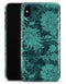 Green and Teal Floral Velvet - iPhone X Clipit Case