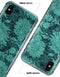 Green and Teal Floral Velvet - iPhone X Clipit Case