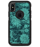 Green and Teal Floral Velvet - iPhone X OtterBox Case & Skin Kits