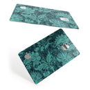 Green and Teal Floral Velvet v2 - Premium Protective Decal Skin-Kit for the Apple Credit Card
