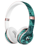 Green and Teal Floral Velvet v2 Full-Body Skin Kit for the Beats by Dre Solo 3 Wireless Headphones