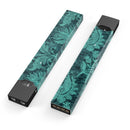 Green and Teal Floral Velvet v2 - Premium Decal Protective Skin-Wrap Sticker compatible with the Juul Labs vaping device