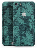 Green and Teal Floral Velvet v2 - Skin-kit for the iPhone 8 or 8 Plus
