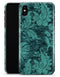 Green and Teal Floral Velvet v2 - iPhone X Clipit Case