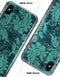Green and Teal Floral Velvet v2 - iPhone X Clipit Case