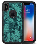 Green and Teal Floral Velvet v2 - iPhone X OtterBox Case & Skin Kits