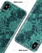 Green and Teal Floral Velvet v3 - iPhone X Clipit Case