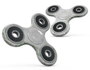 Green and White Chipped Woodgrain Full-Body Fidget Spinner Skin-Kit