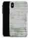 Green and White Chipped Woodgrain - iPhone X Clipit Case