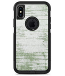 Green and White Chipped Woodgrain - iPhone X OtterBox Case & Skin Kits