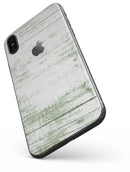 Green and White Chipped Woodgrain - iPhone X Skin-Kit