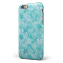 Green and White Watercolor Hearts Pattern iPhone 6/6s or 6/6s Plus 2-Piece Hybrid INK-Fuzed Case