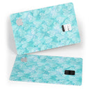 Green and White Watercolor Hearts Pattern - Premium Protective Decal Skin-Kit for the Apple Credit Card