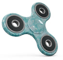 Green and White Watercolor Hearts Pattern Full-Body Fidget Spinner Skin-Kit