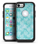 Green and White Watercolor Hearts Pattern - iPhone 7 or 8 OtterBox Case & Skin Kits