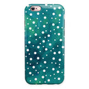 Green and White Watercolor Polka Dots iPhone 6/6s or 6/6s Plus 2-Piece Hybrid INK-Fuzed Case