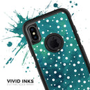 Green and White Watercolor Polka Dots - Skin Kit for the iPhone OtterBox Cases