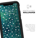 Green and White Watercolor Polka Dots - Skin Kit for the iPhone OtterBox Cases