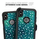 Green and White Watercolor Polka Dots - Skin Kit for the iPhone OtterBox Cases