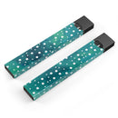 Green and White Watercolor Polka Dots - Premium Decal Protective Skin-Wrap Sticker compatible with the Juul Labs vaping device