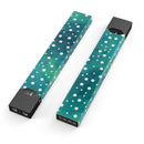 Green and White Watercolor Polka Dots - Premium Decal Protective Skin-Wrap Sticker compatible with the Juul Labs vaping device