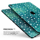 Green and White Watercolor Polka Dots - Full Body Skin Decal for the Apple iPad Pro 12.9", 11", 10.5", 9.7", Air or Mini (All Models Available)