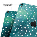 Green and White Watercolor Polka Dots - Full Body Skin Decal for the Apple iPad Pro 12.9", 11", 10.5", 9.7", Air or Mini (All Models Available)