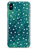 Green and White Watercolor Polka Dots - iPhone X Clipit Case